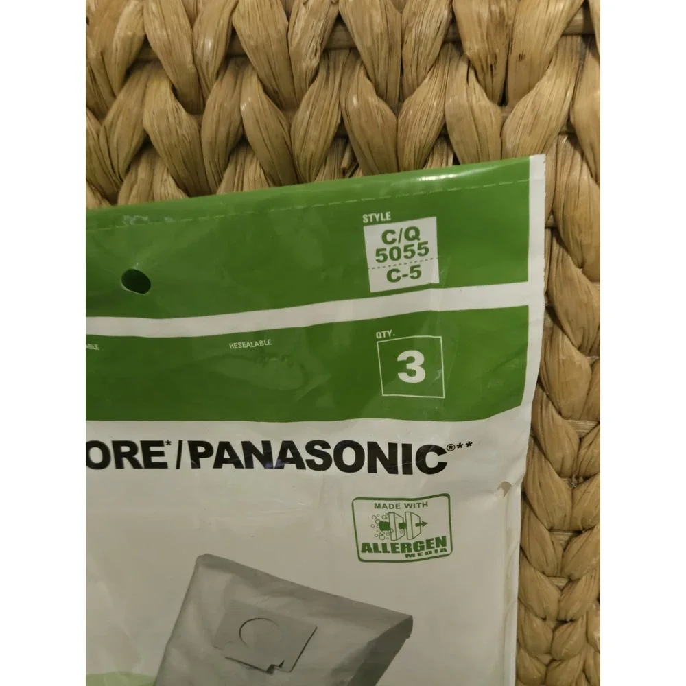 (6) Kenmore/Panasonic Vac Cleaner Bags C/Q 5055 C-5 Allergen Pack 3 Bags